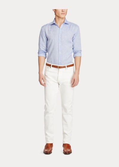 Men's Ralph Lauren Linen Sport Shirts | 782534PZA